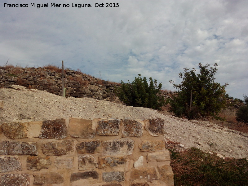 Torreparedones. Muralla - Torreparedones. Muralla. Muralla ibera desde el Santuario