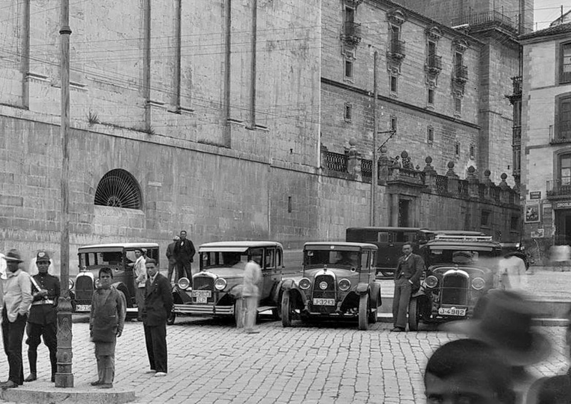 Plaza de San Francisco - Plaza de San Francisco. Parada de taxis 1932 autor desconocido