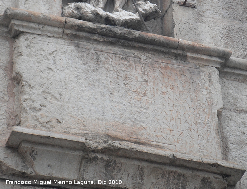 Muralla de Jan. Puerta del ngel - Muralla de Jan. Puerta del ngel. Inscripcin