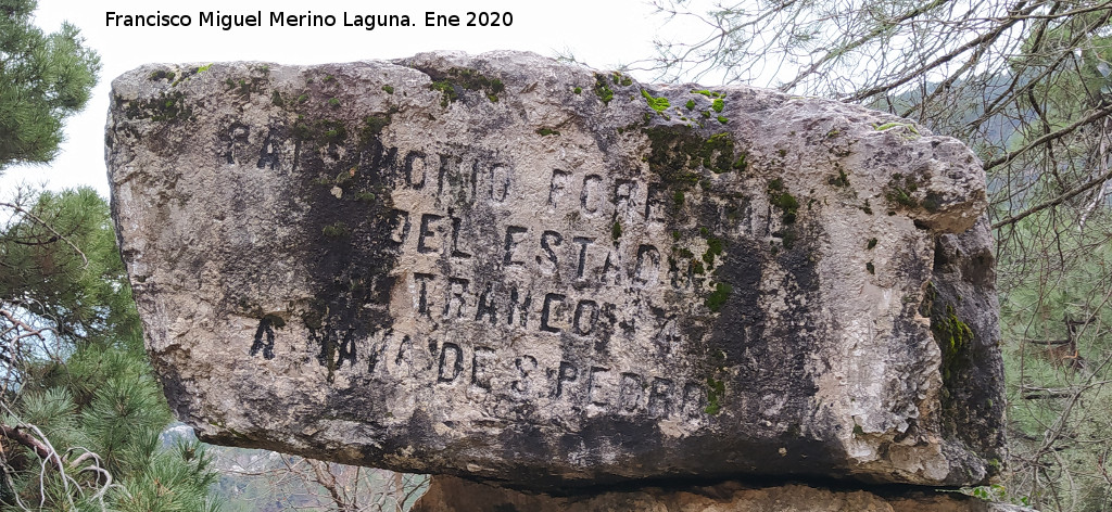 Nava de San Pedro - Nava de San Pedro. Hito de la Cuesta de Juan Domingo