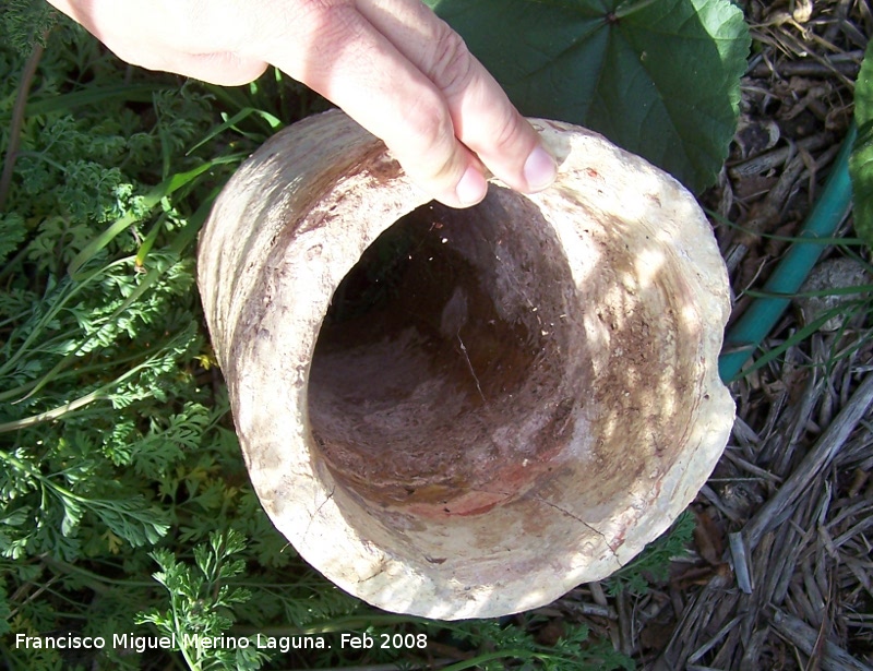 Alberca de Martn Lechuga - Alberca de Martn Lechuga. Restos de canalizacin cermica