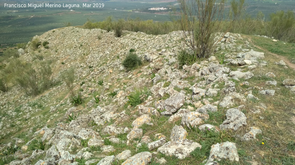 Oppidum de Giribaile. Muralla Norte - Oppidum de Giribaile. Muralla Norte. Muralla de la Muela