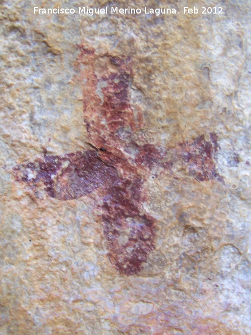 Pinturas rupestres del Poyo de los Machos - Pinturas rupestres del Poyo de los Machos. Antropomorfo cruciforme