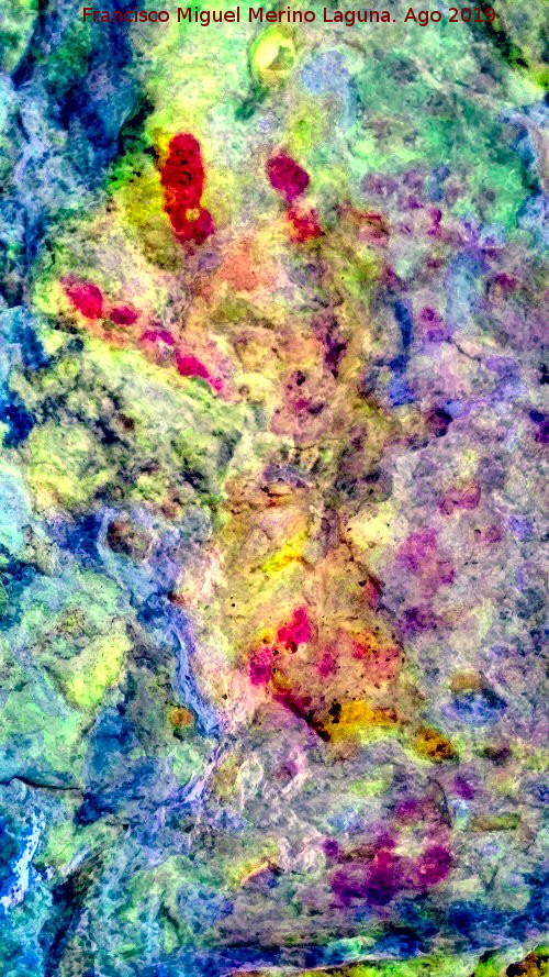 Pinturas rupestres de la Cueva de Ro Fro - Pinturas rupestres de la Cueva de Ro Fro. Tratada con Dstretch