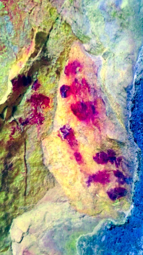 Pinturas rupestres de la Cueva de Ro Fro - Pinturas rupestres de la Cueva de Ro Fro. Tratada con Dstretch