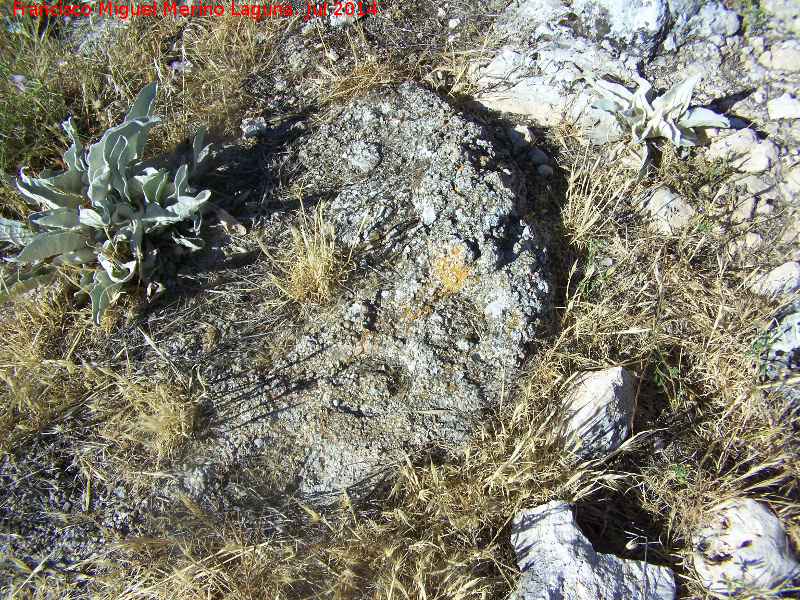 Vrtice geodsico del Salto de la Yegua - Vrtice geodsico del Salto de la Yegua. Pella de cemento de su fabricacin