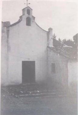 Iglesia de Santa Cristina - Iglesia de Santa Cristina. Antigua fachada de la iglesia parroquial de Santa Cristina hacia la dcada de 1960