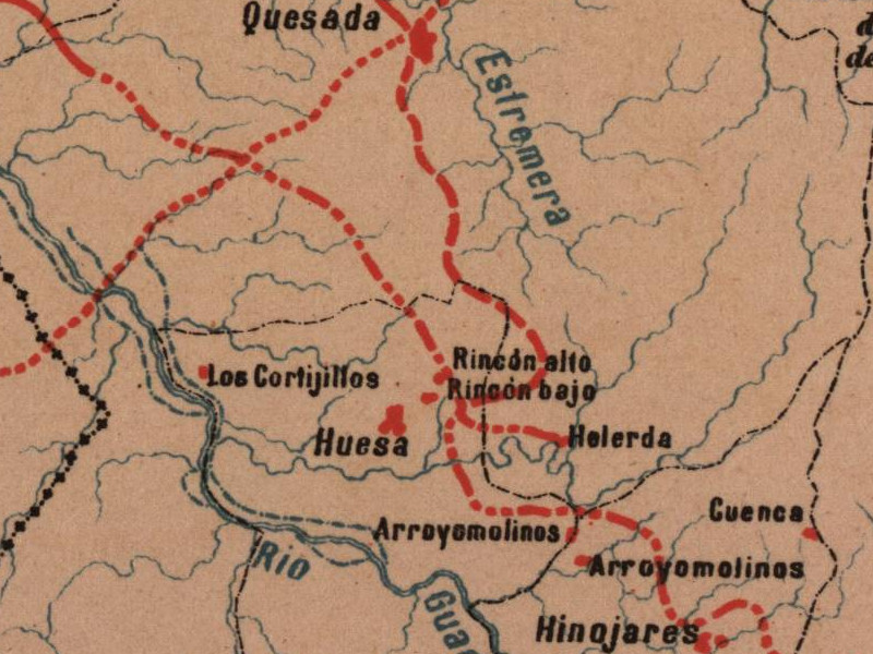 Aldea Cuenca - Aldea Cuenca. Mapa 1885