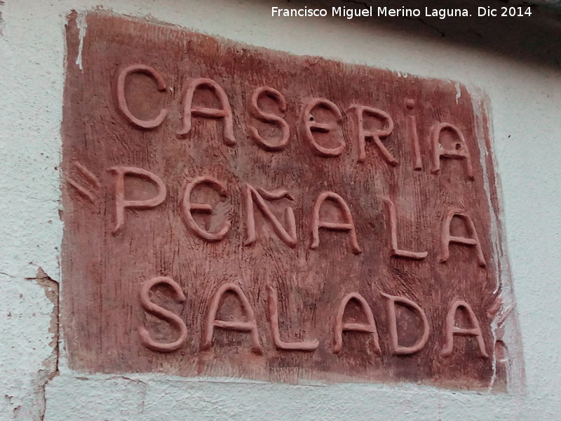 Casera Pea la Salada - Casera Pea la Salada. Placa