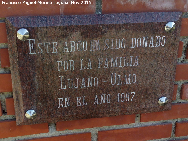 Ermita de Ftima - Ermita de Ftima. Placa del arco