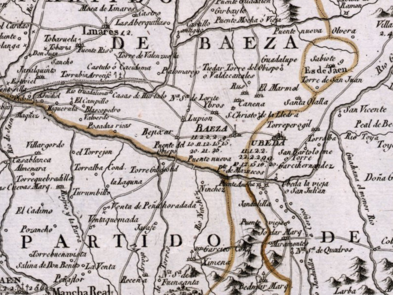 Torre del Obispo - Torre del Obispo. Mapa 1787