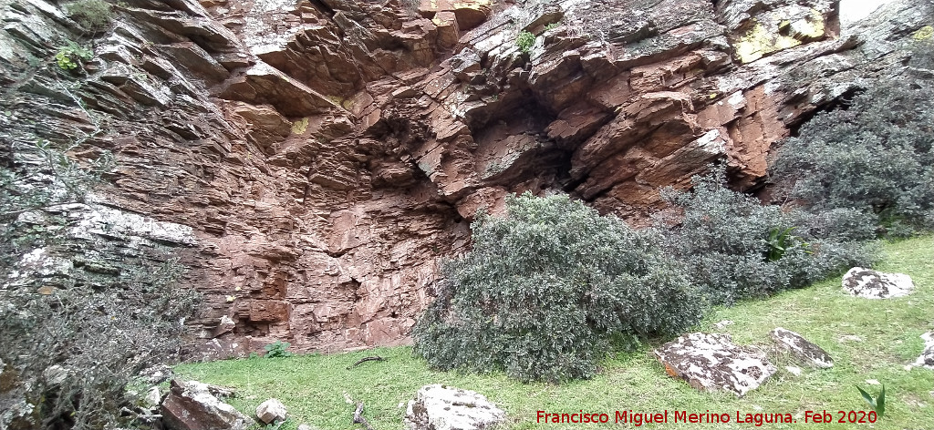 Pinturas rupestres del Cerro de la Caldera - Pinturas rupestres del Cerro de la Caldera. Abrigo