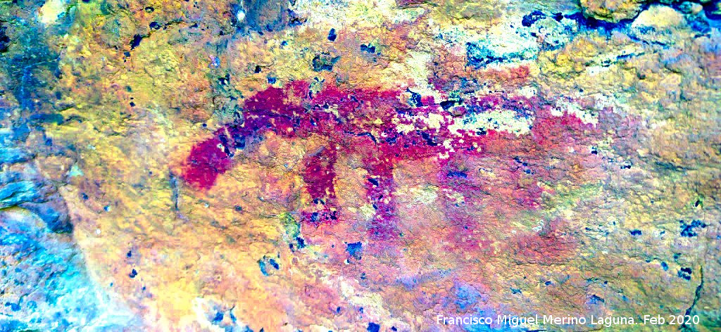 Pinturas rupestres del Cerro de la Caldera - Pinturas rupestres del Cerro de la Caldera. Tratada con Dstretch