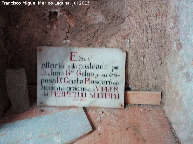 Baslica de San Ildefonso. Criptas - Baslica de San Ildefonso. Criptas. Placa