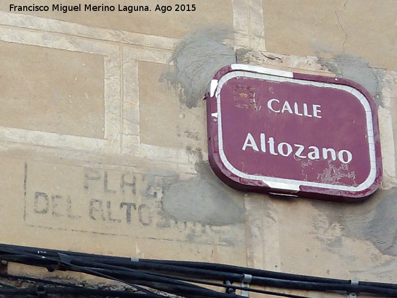 Plaza Altozano - Plaza Altozano. Placa antigua