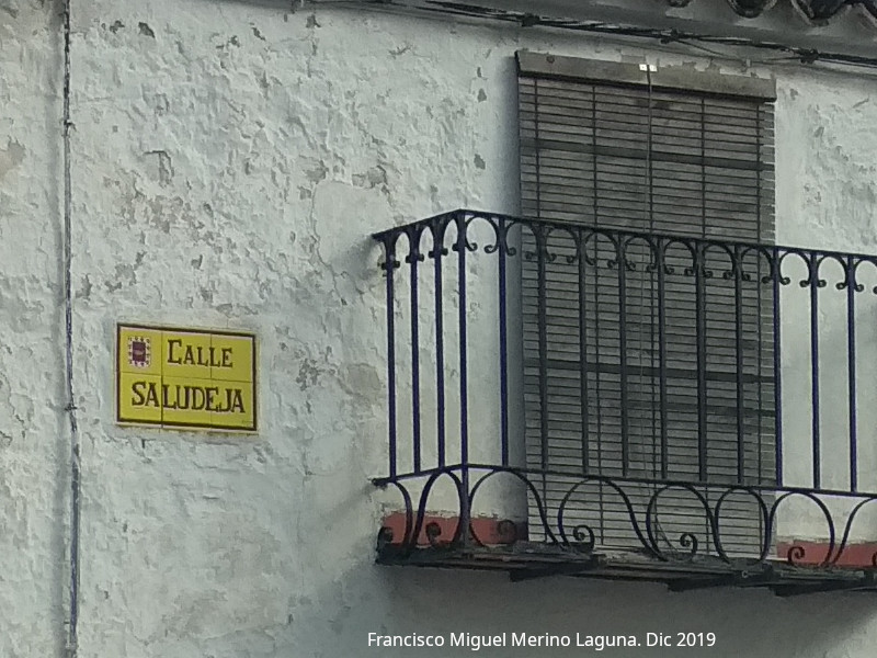 Calle Saludeja - Calle Saludeja. Placa