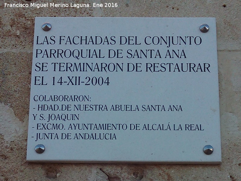 Casa Parroquial de Santa Ana - Casa Parroquial de Santa Ana. Placa