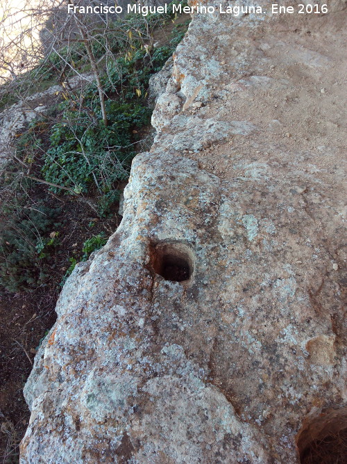 Abrigo del Carnero - Abrigo del Carnero. Hueco de poste