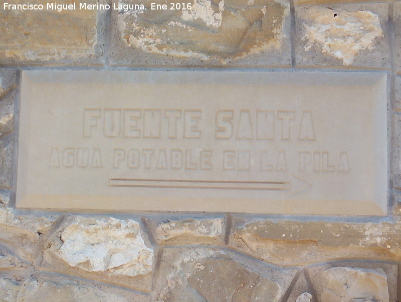 Fuente Santa - Fuente Santa. Placa