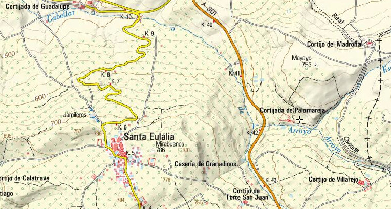 Casera de Palomareja - Casera de Palomareja. Mapa