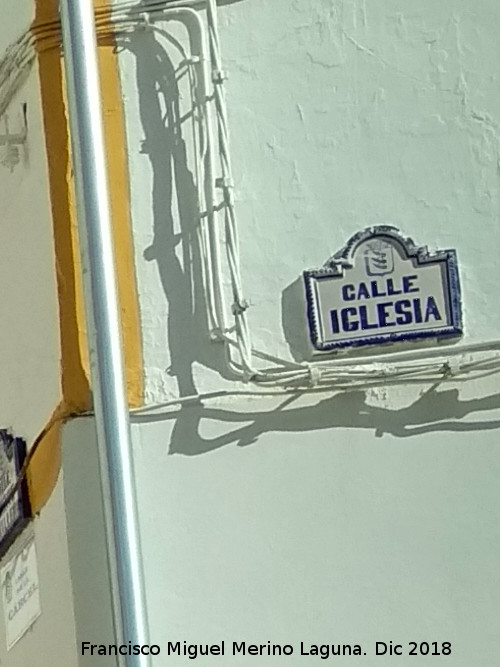 Calle Iglesia - Calle Iglesia. Placa