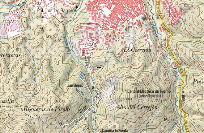 Cortijada Los Llanillos - Cortijada Los Llanillos. Mapa