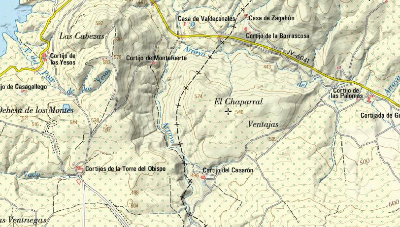 Cerro El Chaparral - Cerro El Chaparral. Mapa