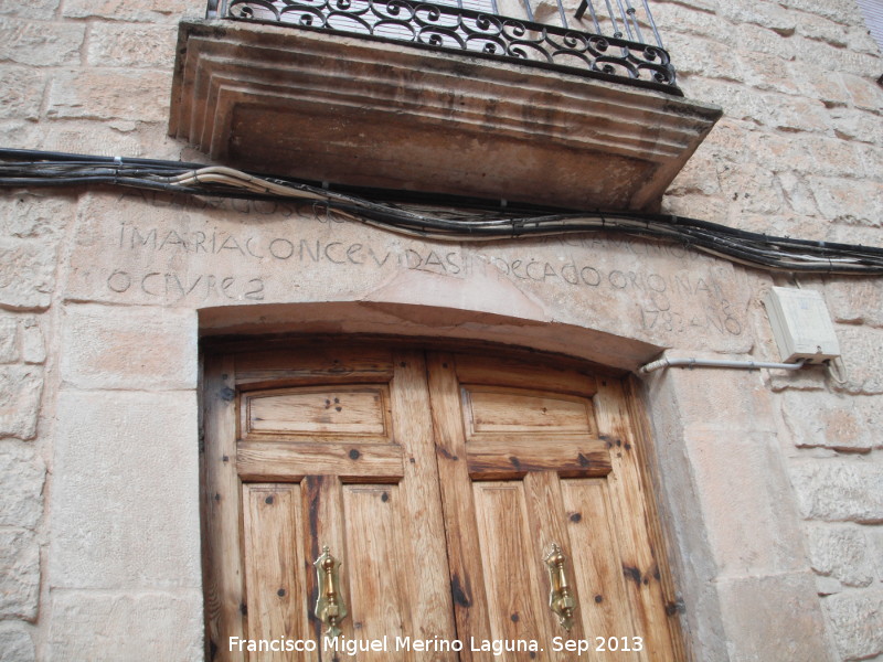 Casa de Jos Tamayo - Casa de Jos Tamayo. Inscripcin