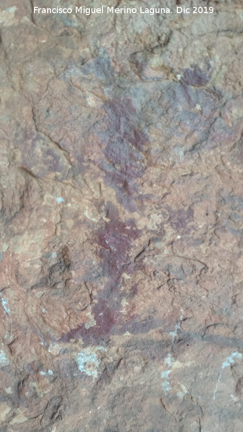 Pinturas rupestres del Abrigo de Mingo - Pinturas rupestres del Abrigo de Mingo. Ramiforme del grupo I