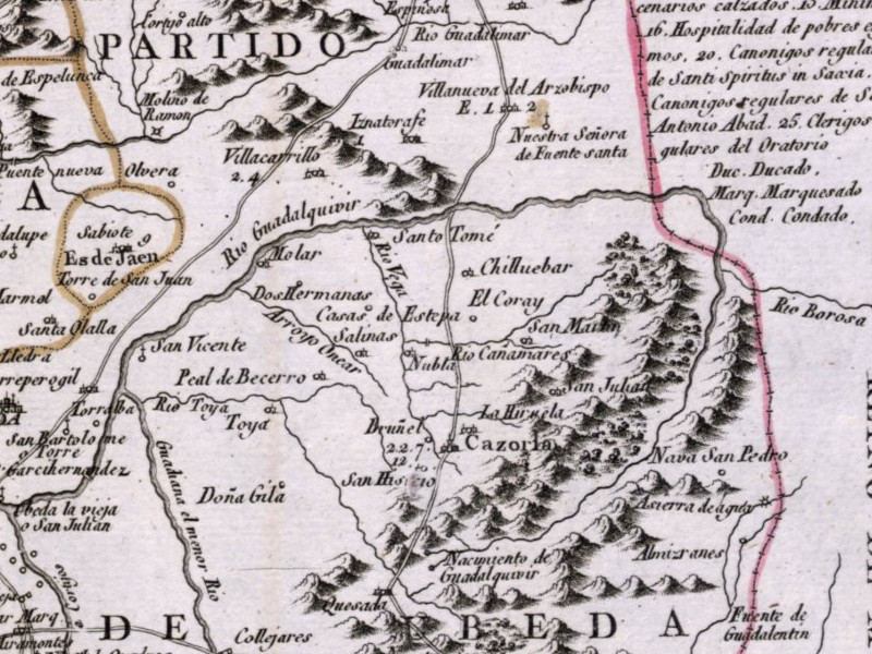 Salinas de Caldern - Salinas de Caldern. Mapa 1787