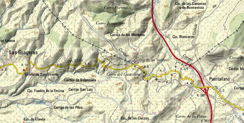 Cruz de las Mimbres - Cruz de las Mimbres. Mapa