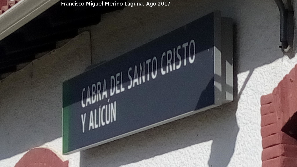 Estacin de Cabra de Santo Cristo - Estacin de Cabra de Santo Cristo. Cartel