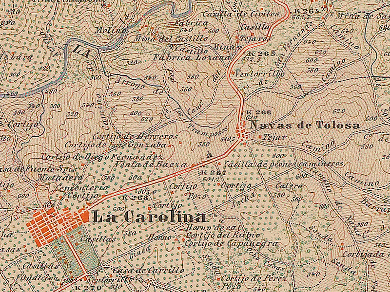 Venta de Baeza - Venta de Baeza. Mapa 1895