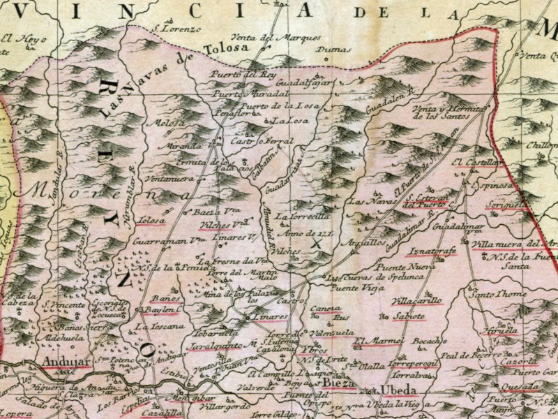 Venta de Baeza - Venta de Baeza. Mapa 1782