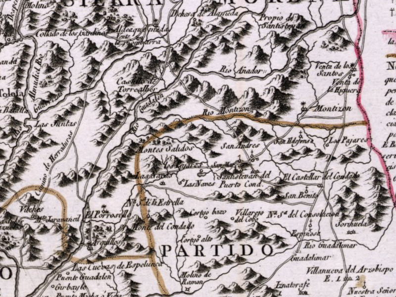 Ermita de San Andrs - Ermita de San Andrs. Mapa 1787