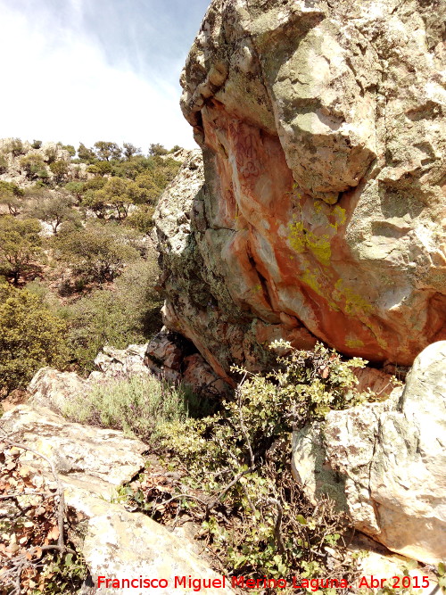 Pinturas rupestres del Arroyo del Santo - Pinturas rupestres del Arroyo del Santo. Abrigo