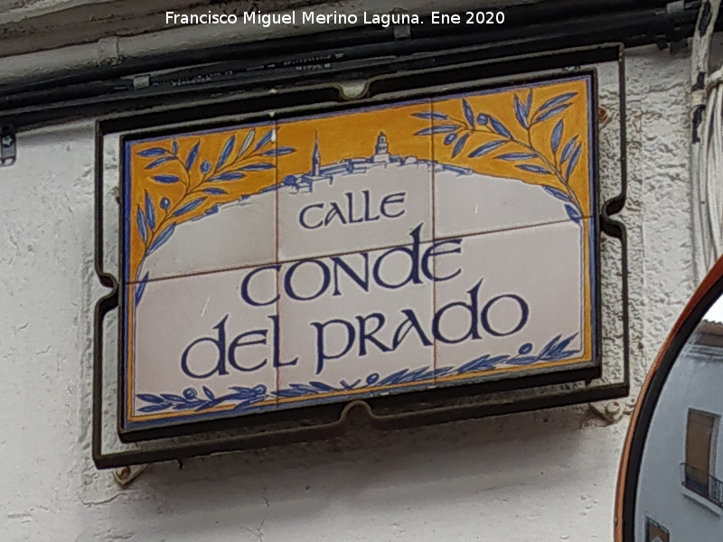 Calle Conde del Prado - Calle Conde del Prado. Placa