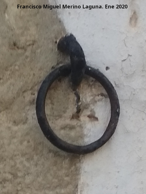 Casa de la Calle Garabatillo n� 13 - Casa de la Calle Garabatillo n� 13. Argolla para bestias