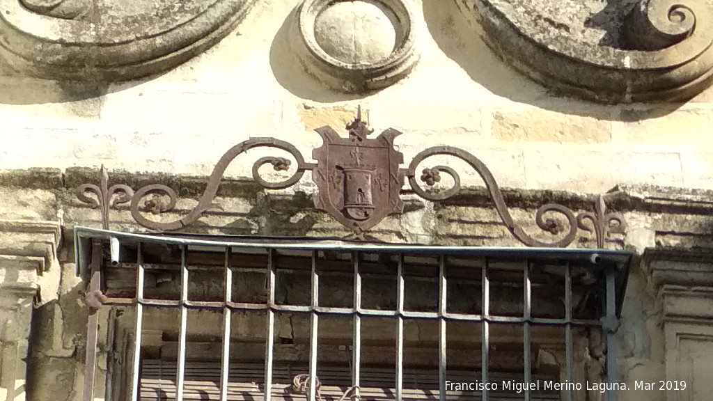 Palacio de la Rambla - Palacio de la Rambla. Detalle de la reja lateral