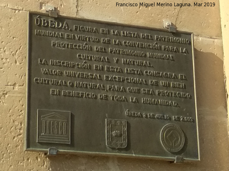 Palacio de Juan Vzquez de Molina - Palacio de Juan Vzquez de Molina. Placa de Patrimonio de la Humanidad