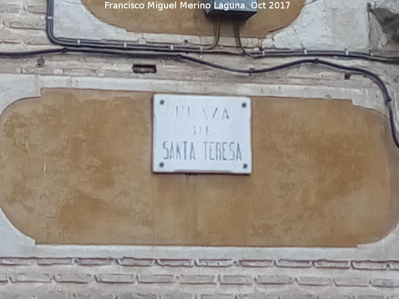 Plaza de Santa Teresa - Plaza de Santa Teresa. Placa