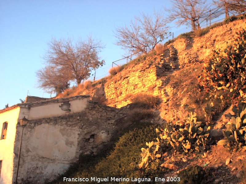 Muralla de Saludeja - Muralla de Saludeja. Muralla detrs de las casas