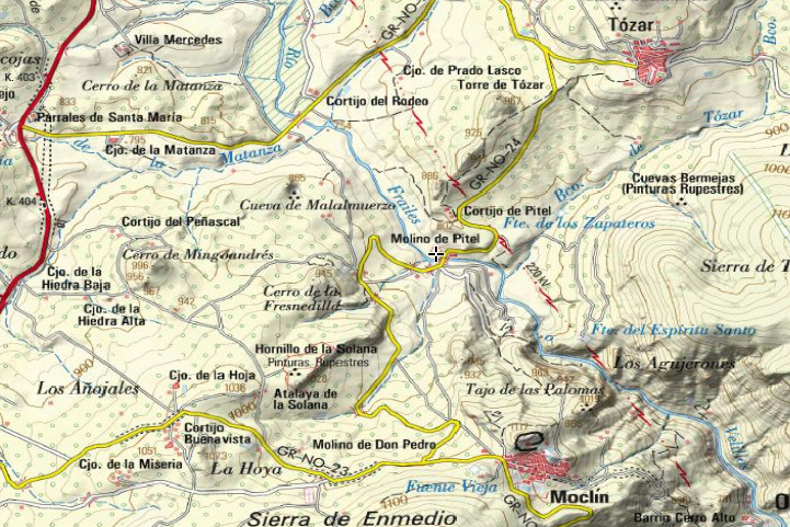 Molino de Pitel - Molino de Pitel. Mapa