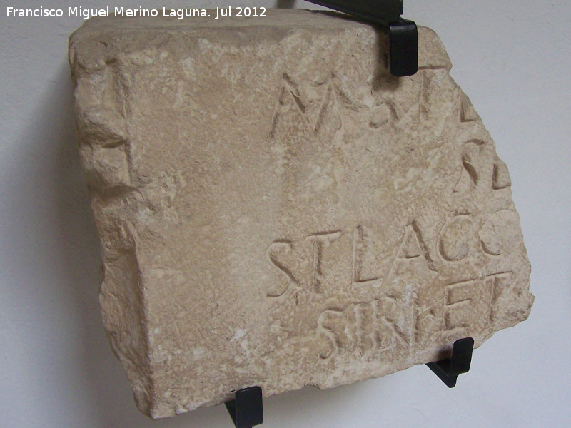Salaria - Salaria. Inscripcin romana de la primera mitad del siglo I d.C. Museo Arqueolgico de beda