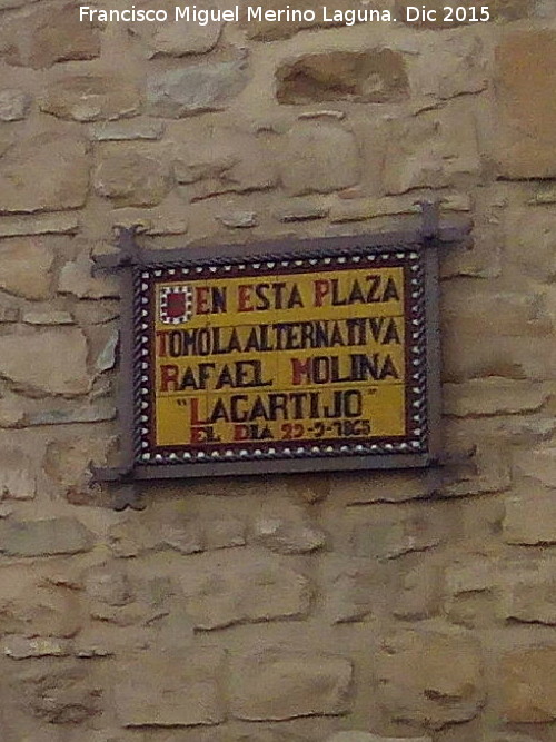 Plaza de Toros de San Nicasio - Plaza de Toros de San Nicasio. Placa