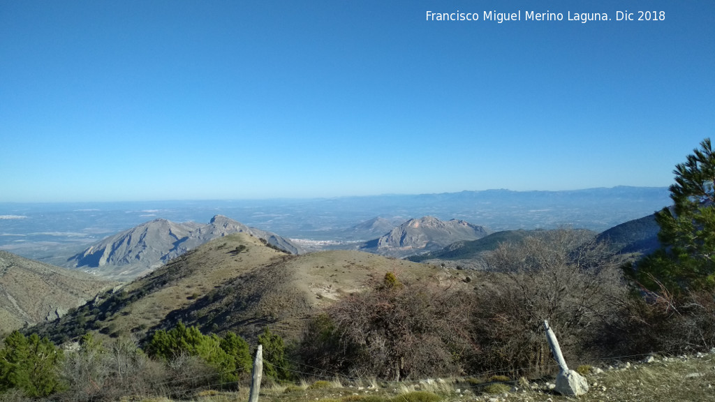 Cordel de la Fuente del Espino - Cordel de la Fuente del Espino. Vistas hacia Jdar