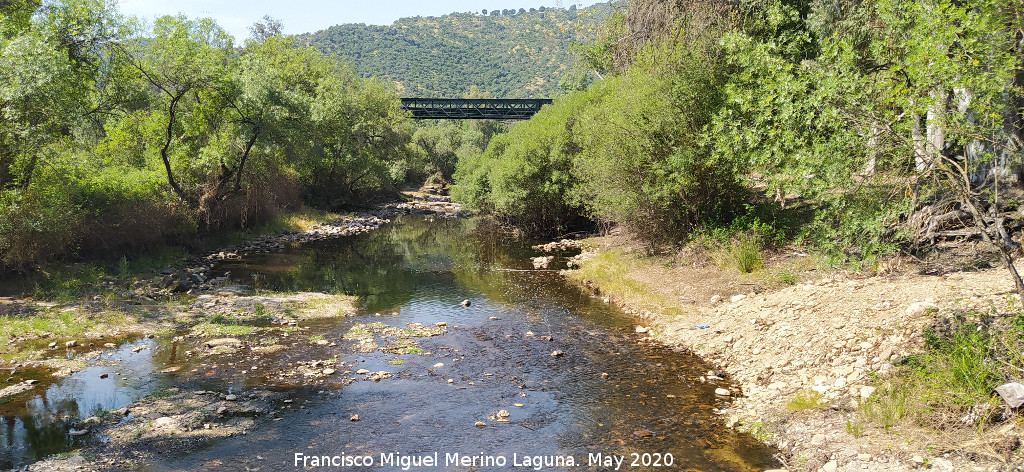 R�o J�ndula - R�o J�ndula. Al fondo el Puente de Hierro