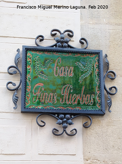 Casa de la Calle Obispo Cuevas n� 20 - Casa de la Calle Obispo Cuevas n� 20. Placa