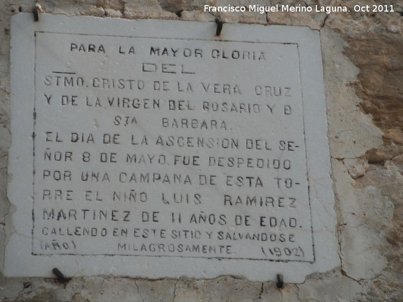 Iglesia de la Asuncin - Iglesia de la Asuncin. Placa del milagro