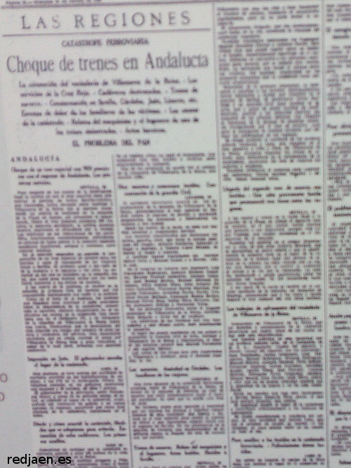 Historia de Villanueva de la Reina - Historia de Villanueva de la Reina. Diario de la Vanguardia 21/2/1934
